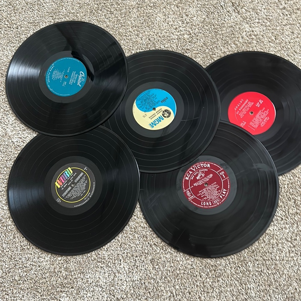 Real Size records.  For room decor